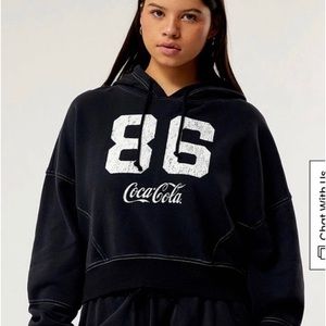 PacSun Coca-Cola Crop Hoodie NWT